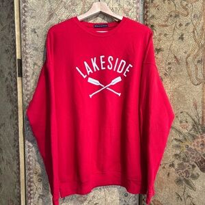 Kiel James Patrick Red “Lakeside” Crewneck Sweatshirt Size Large